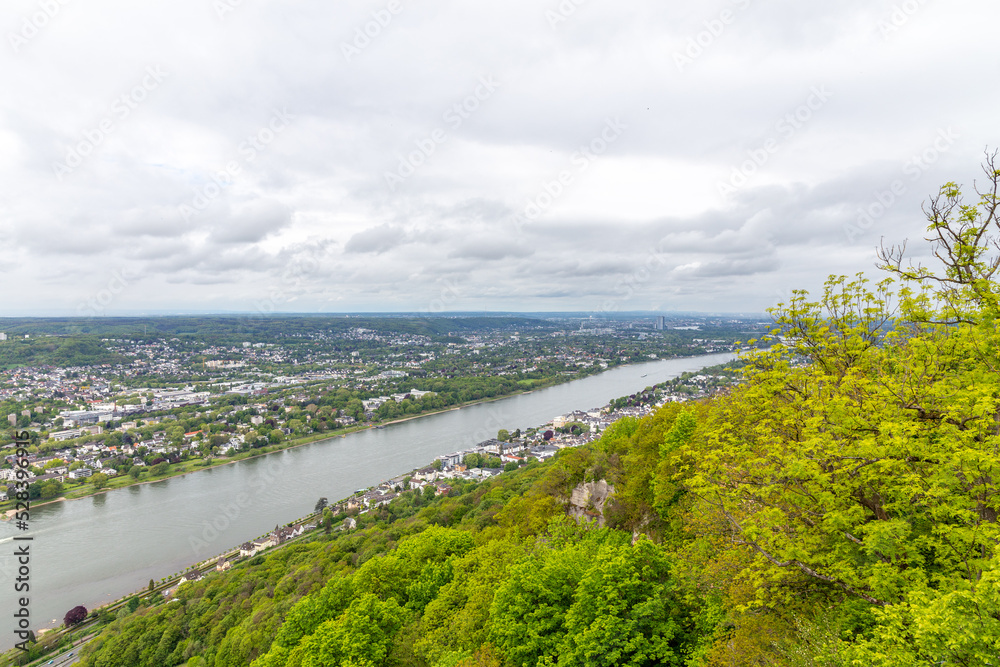 Rhine river near Drachenburg castle. Westphalia, Germany. Rhine river near Drachenburg castle. Westphalia, Germany.