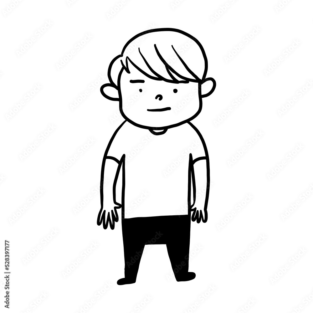 flat expression of cute boy character design flat expression of cute boy character design