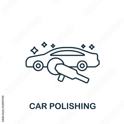 Car Polishing icon. Line simple line Car Service icon for templates, web design and infographics