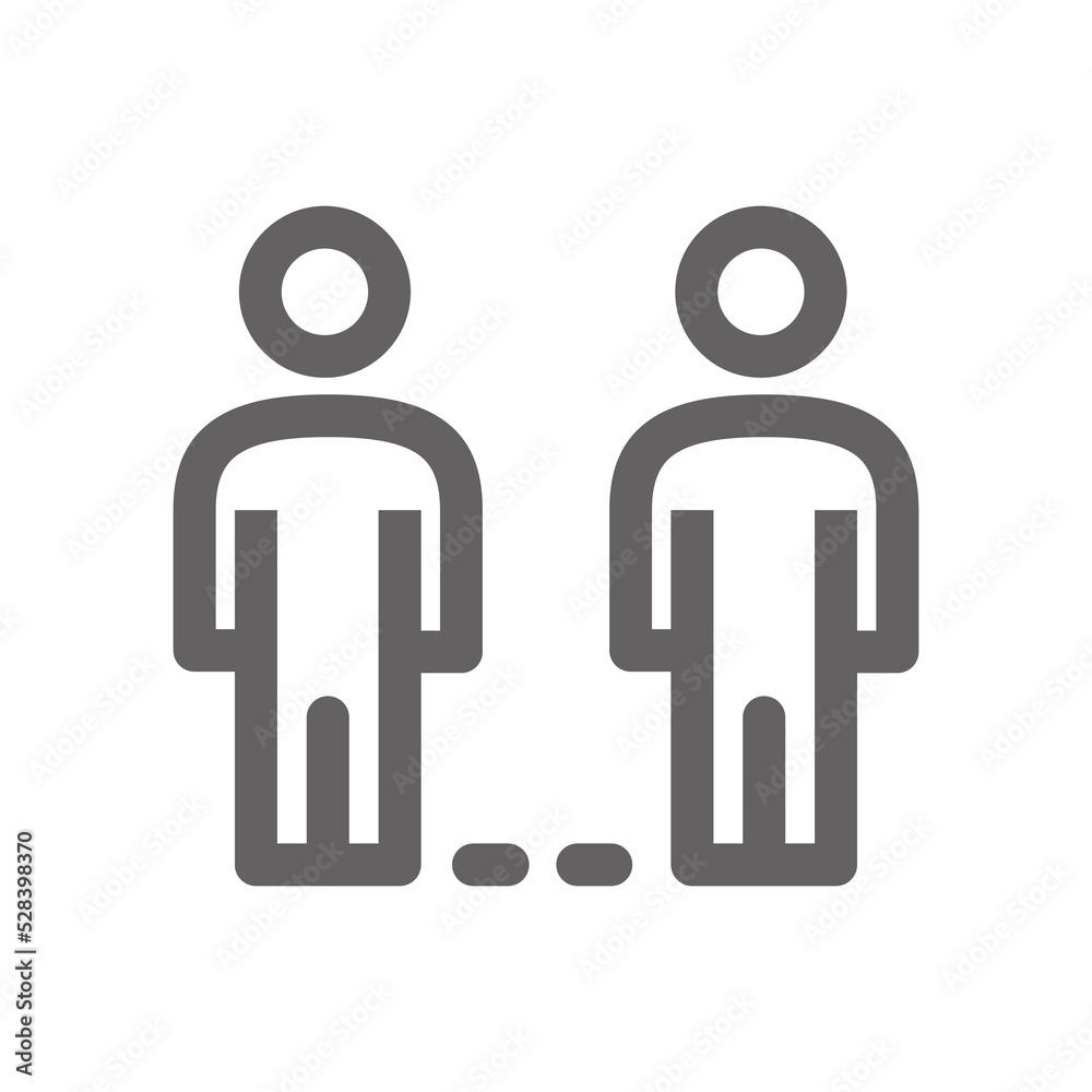 social distancing icon. Perfect for web design or healthcare applications. Simple vector illustration. social distancing icon. Perfect for web design or healthcare applications. Simple vector illustration.