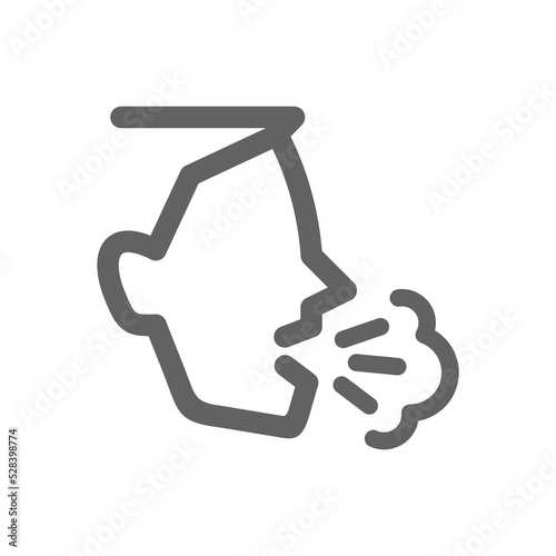 cough icon. Perfect for web design or healthcare applications. Simple vector illustration.