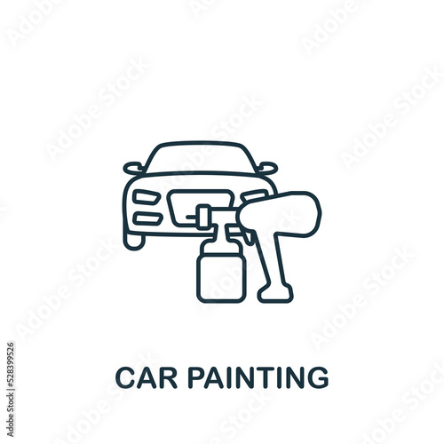 Car Painting icon. Line simple line Car Service icon for templates, web design and infographics