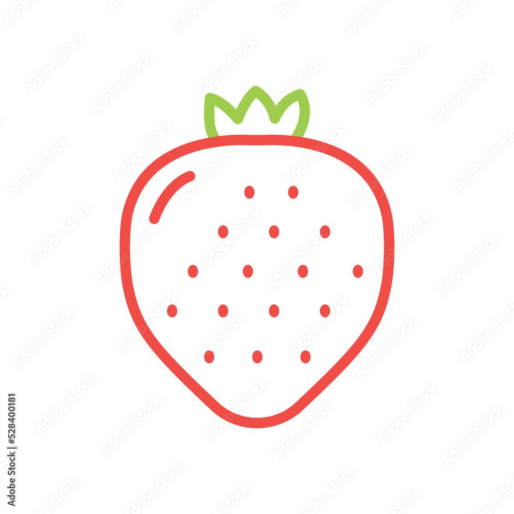 Fototapeta premium Stawberry Fruit Simple Line Illustrations