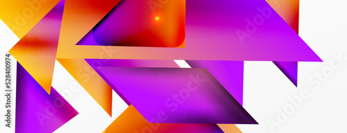 Abstract background. Simple color geometric shapes composition with 3d effect, lights and shadows. Vector Illustration For Wallpaper, Banner, Background, Card, Book Illustration, landing page