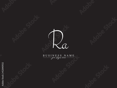 Handwritten RA Logo Letter Vector, Classic Ra ar Logo Icon For Modern Company