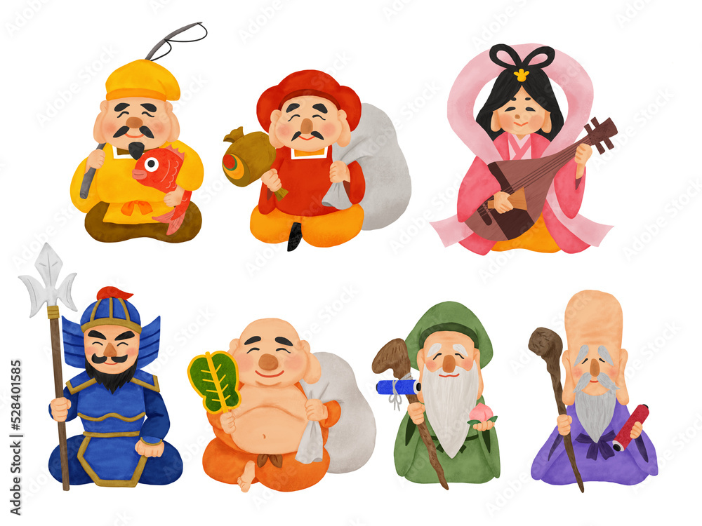 七福神　手描きセット