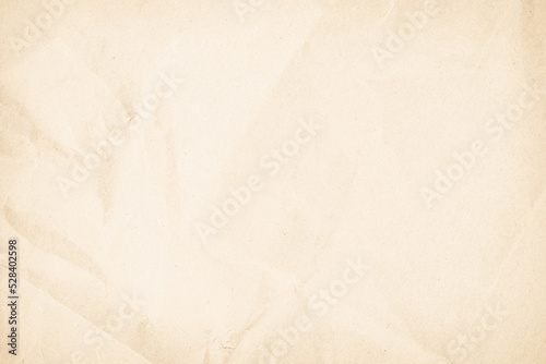 Brown kraft paper crumpled vintage texture background for letter. Abstract parchment old retro page grunge blank. 