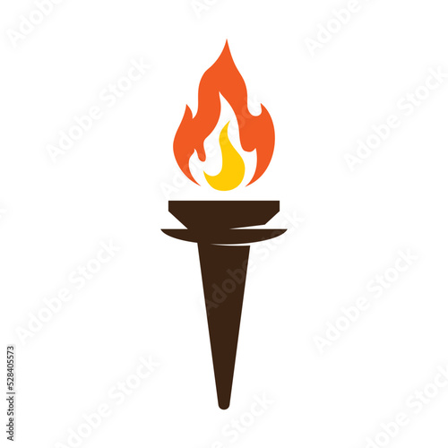Illustration of torch fire icon