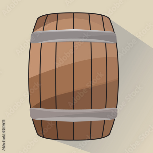 wooden barrel isolated on white