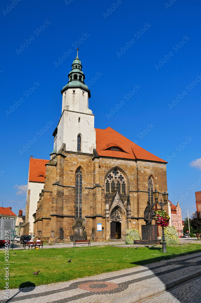 Church of the Nativity of the Blessed Virgin Mary. Zlotoryja, Lower Silesian Voivodeship, Poland.