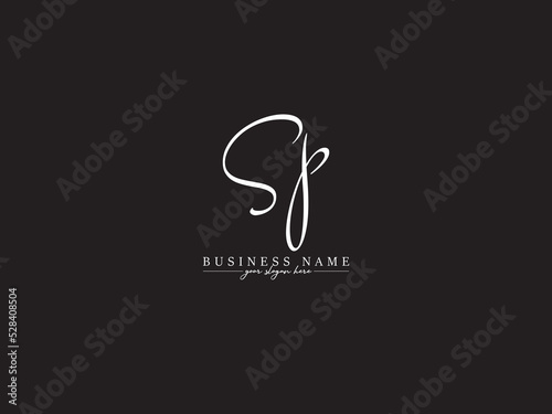 Signature SP Logo icon, Classic Sp ps Logo Letter Vector Image Design For You photo