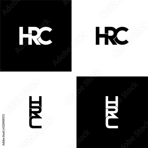 hrc letter original monogram logo design set