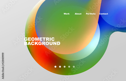 Abstract liquid background for your landing page design. Web page for website or mobile app wallpaper