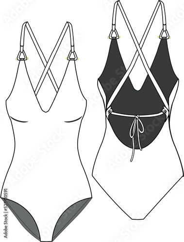 set of bikini, accessories detail
