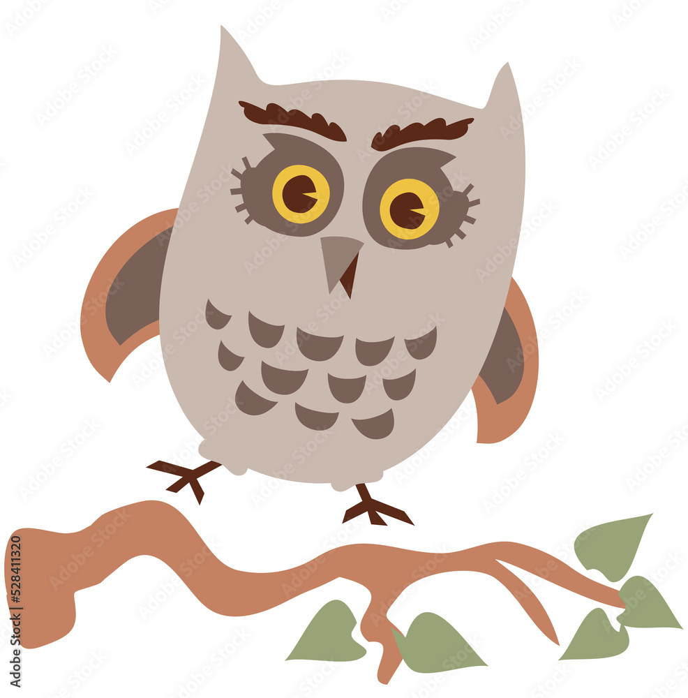 Cute cartoon owl character