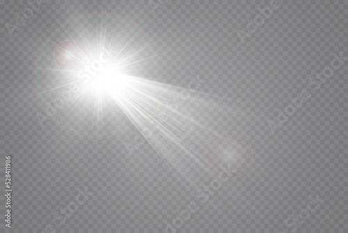 Vector. Sunlight. special lens flare effect. Light effect.Bright sun.