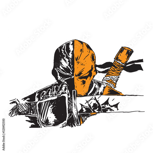 Super villain vector hand drawing illustration
