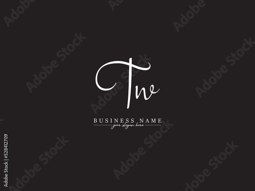 Alphabet TW Logo Letter, Creative Tw wt Logo Icon For Business photo