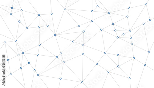 Network polygon structure connect lines and dots background template. Abstract linked global system graphic vector. 