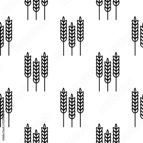 Seamless pattern of wheat ears