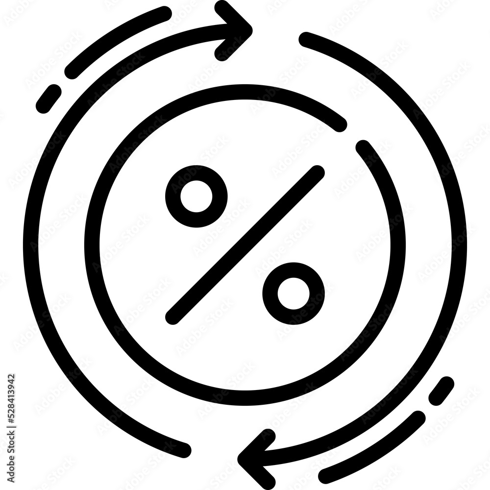 Dynamic loan icon. Outline design. For presentation. Dynamic loan icon. Outline design. For presentation.