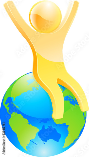 On top of world concept, a ...