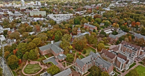 Atlanta Aerial v748 birds eye view drone flyover agnes scott college with gothic and victorian style architectures throughout the campus at decatur city - Shot with Mavic 3 Cine - November 2021 photo