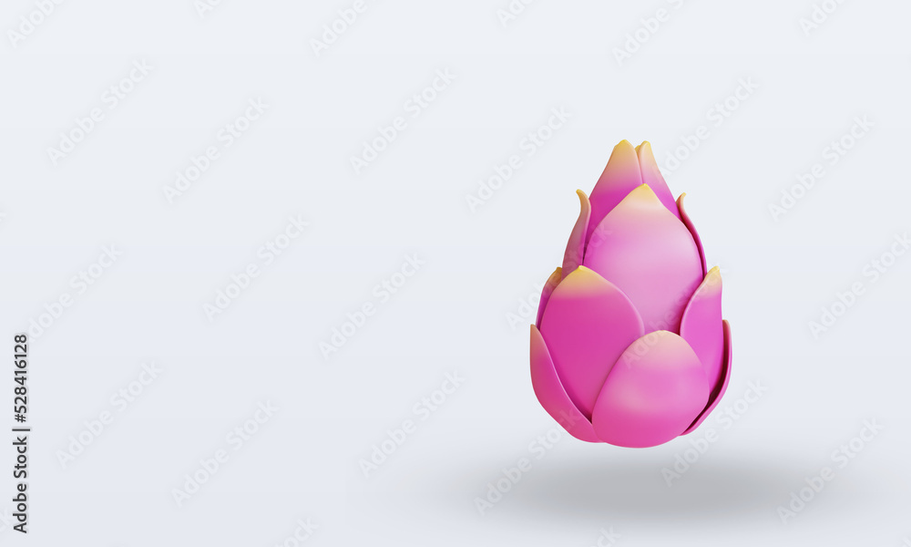 3d Fruits Dragon fruit rendering right view 3d Fruits Dragon fruit rendering right view