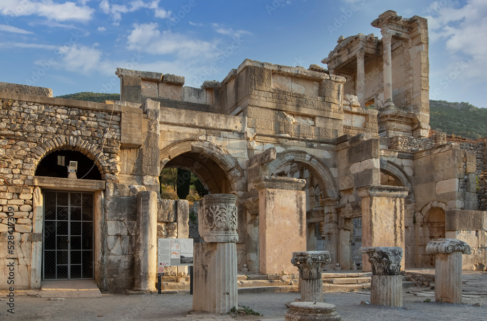 A section from the ancient city of Ephesus. Selcuk, Izmir, Turkey. The Ancient City of Ephesus is included in the UNESCO World Heritage list and has been the settlement of many ancient civilizations.