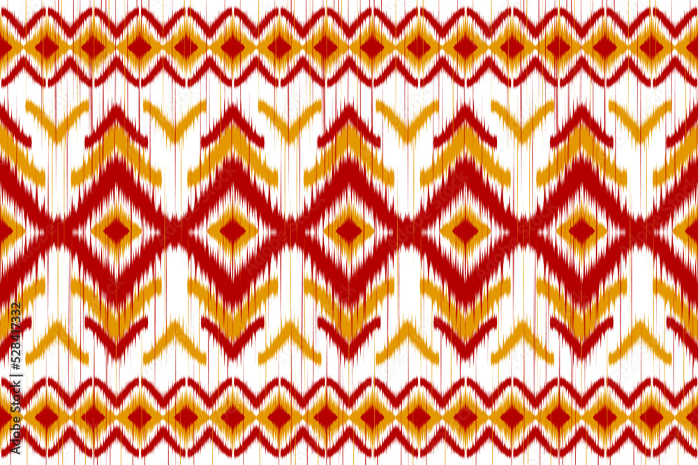 Carpet ethnic ikat art. Geometric seamless pattern in tribal. Mexican style. Design for background, wallpaper, illustration, fabric, clothing, carpet, textile, batik, embroidery. Carpet ethnic ikat art. Geometric seamless pattern in tribal. Mexican style. Design for background, wallpaper, illustration, fabric, clothing, carpet, textile, batik, embroidery.