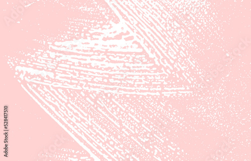 Grunge texture. Distress pink rough trace. Gracefu