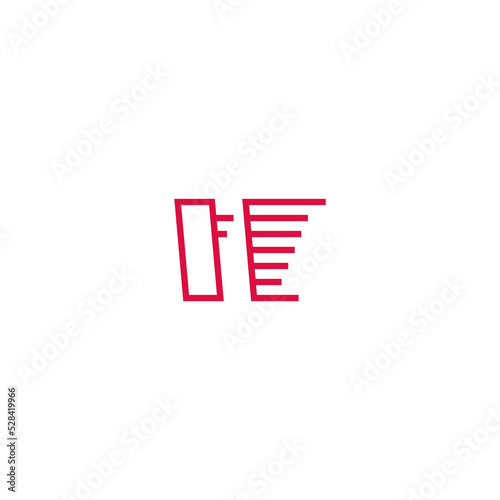 Red Letter H Logo with Speed Concept. H Logo with Line Concept in Fast Style, Suitable for Delivery or Shipment Industry Logo