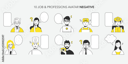 Job & professions person illustration negative mood
