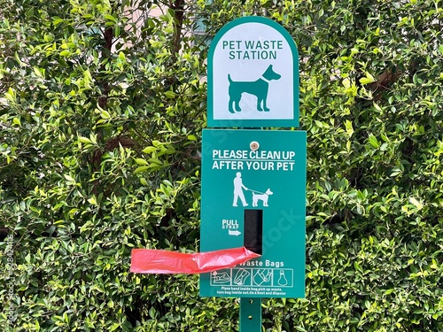 Warning sign in the garden.