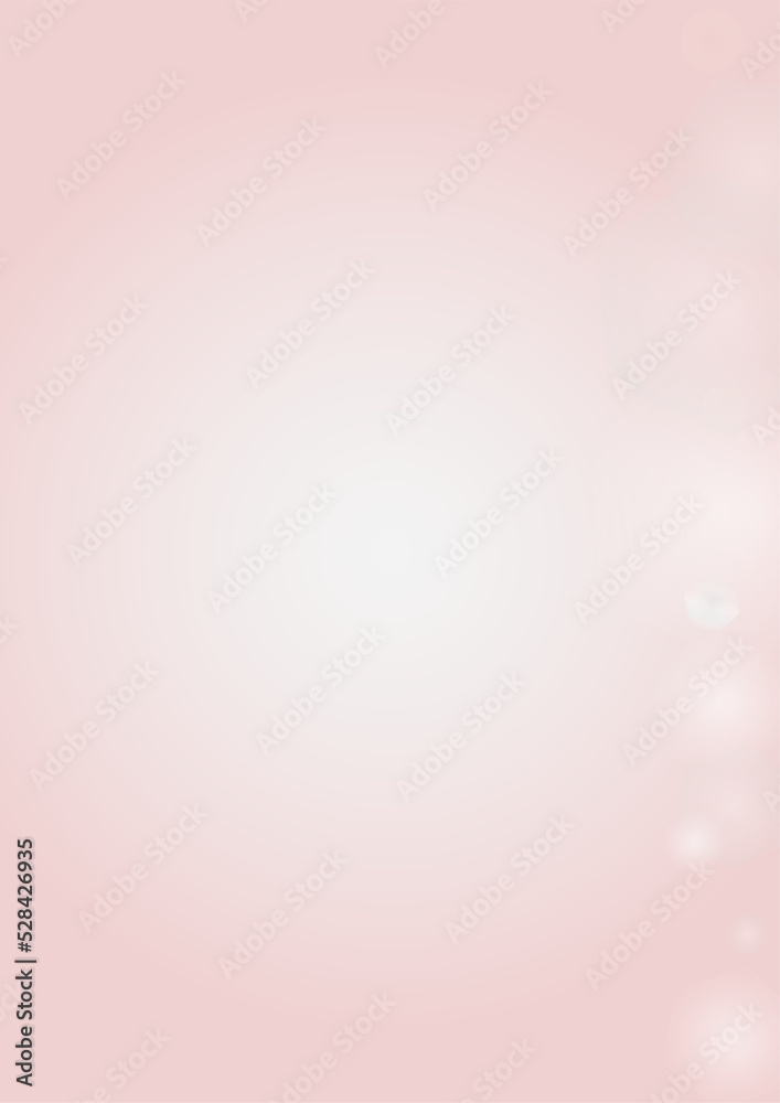 Abstract Vector Pink Background with Silver and White Light Spots. Magic Shiny Pastel Print. Baby Print. Romantic Bokeh Blurred Page Design for New Year. Gentle Stardust Pattern.