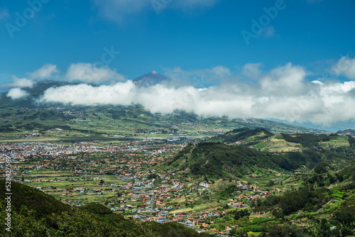 View on Tenerife island from Anaga Rural Park road.