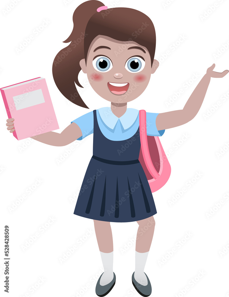 back to school and children education concept. Transparent background.Happy schoolchildren with books and backpacks.Cute smiling kids in cartoon style. School uniform.Elementary education. School time back to school and children education concept. Transparent background.Happy schoolchildren with books and backpacks.Cute smiling kids in cartoon style. School uniform.Elementary education. School time