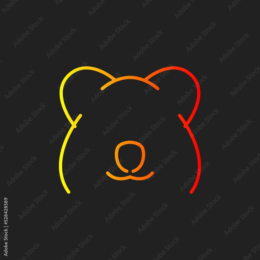 Animals head logo gold elegan outline simpel and minimalist Animals head logo gold elegan outline simpel and minimalist