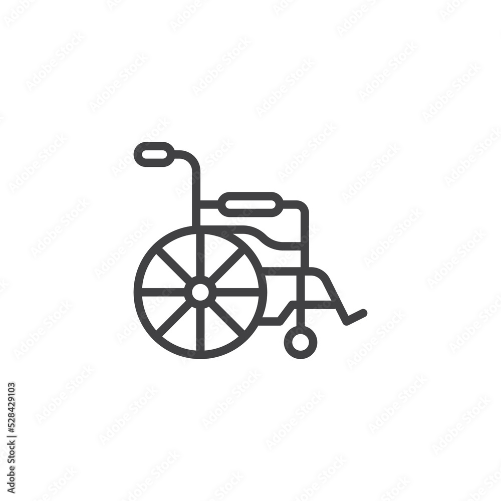 Wheelchair line icon Wheelchair line icon