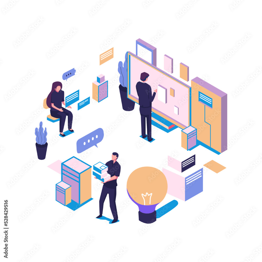 Automation testing flat style illustration design Automation testing flat style illustration design