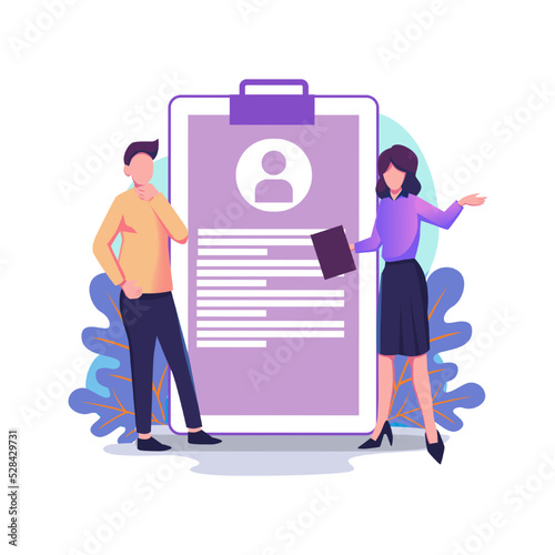 Candidates flat style illustration vector design