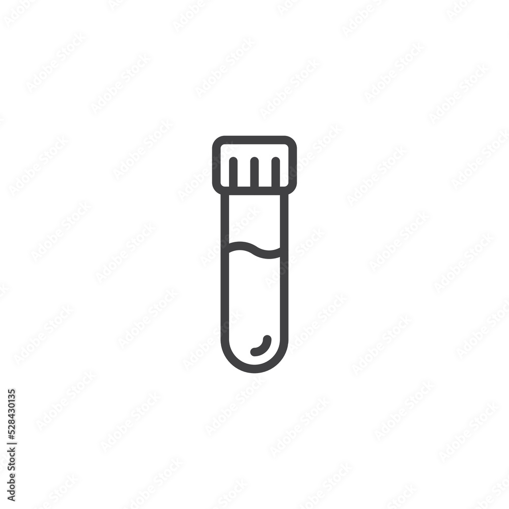 Lab test tube line icon Lab test tube line icon