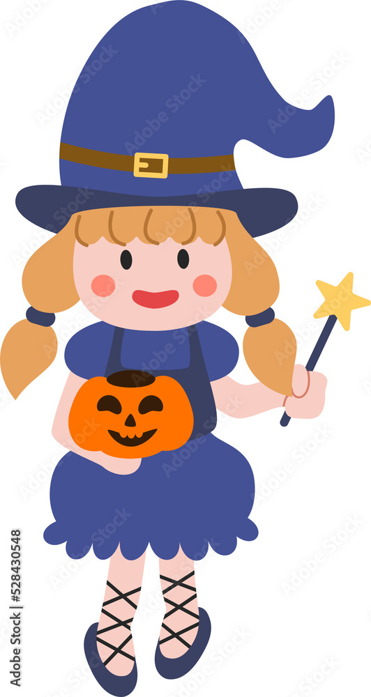 Children in scary monster Halloween costumes flat design character.
