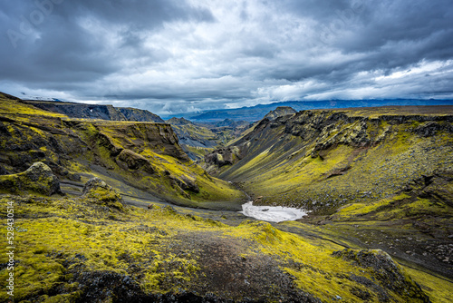 landscape with river and mountains, Iceland © Herman