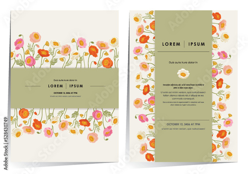  Puppy flowers frame set Isolated realistic blossom, branches, leaves vector image. Hand drawn sketch based line art vector illustration 	