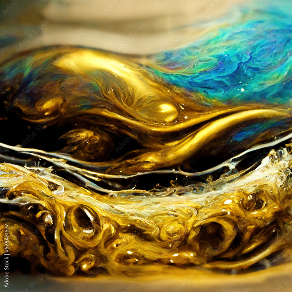 Luxury gold wallpaper, Black and golden background. Liquid marble wallpaper with fluid art