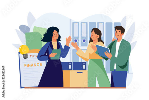 Young Assistants Provide Helpful Financial Information to Customers