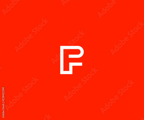 PF, FP Letter Logo Vector Template Abstract Monogram Symbol