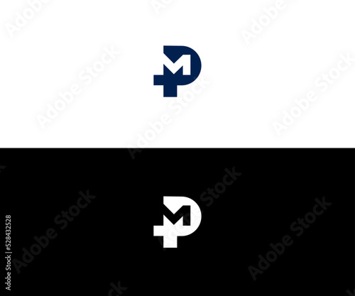 PM, MP Letter Logo Vector Template Abstract Monogram Symbol