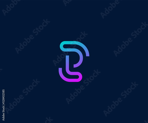 PL, LP, P Letter Logo Vector Template Abstract Monogram Symbol